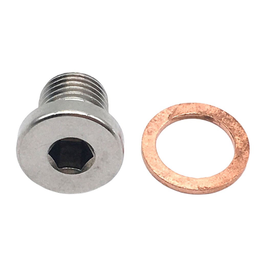 O2 Sensor Bung Plugs Stainless Steel M12 X 1.25mm Oxygen Wideband Sensor Bung Plug with Washer, Universal Fit