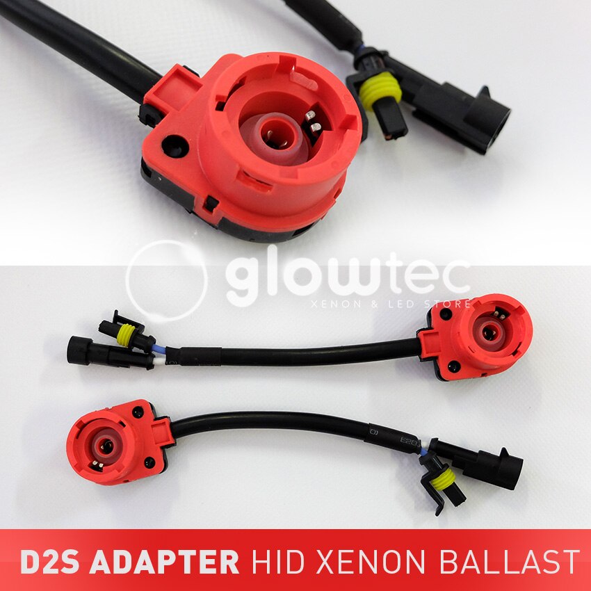 2 stks D2 D2C D2S D2R Adapter AMP Socket Converter Kabel XENON Kabelboom HID Lamp Base Adapter Auto Accessoires GLOWTEC