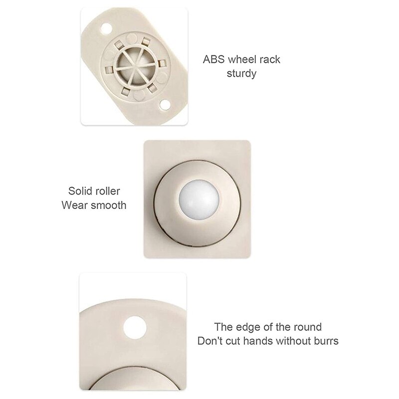 360 ° Roterende Wielen Mini Zwenkwielen Wielen, Universele Wielen Voor Meubels Diverse Opbergdozen (16 Pc)