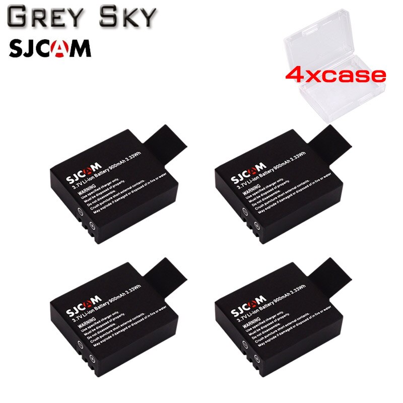 Batería de repuesto para cámara de acción deportiva Elite SJCAM sj4000, 10 Uds., 900mAh, para M10wifi / SJ4000 / SJ4000wifi / SJ5000wifi /SJ5000x: 4 battery