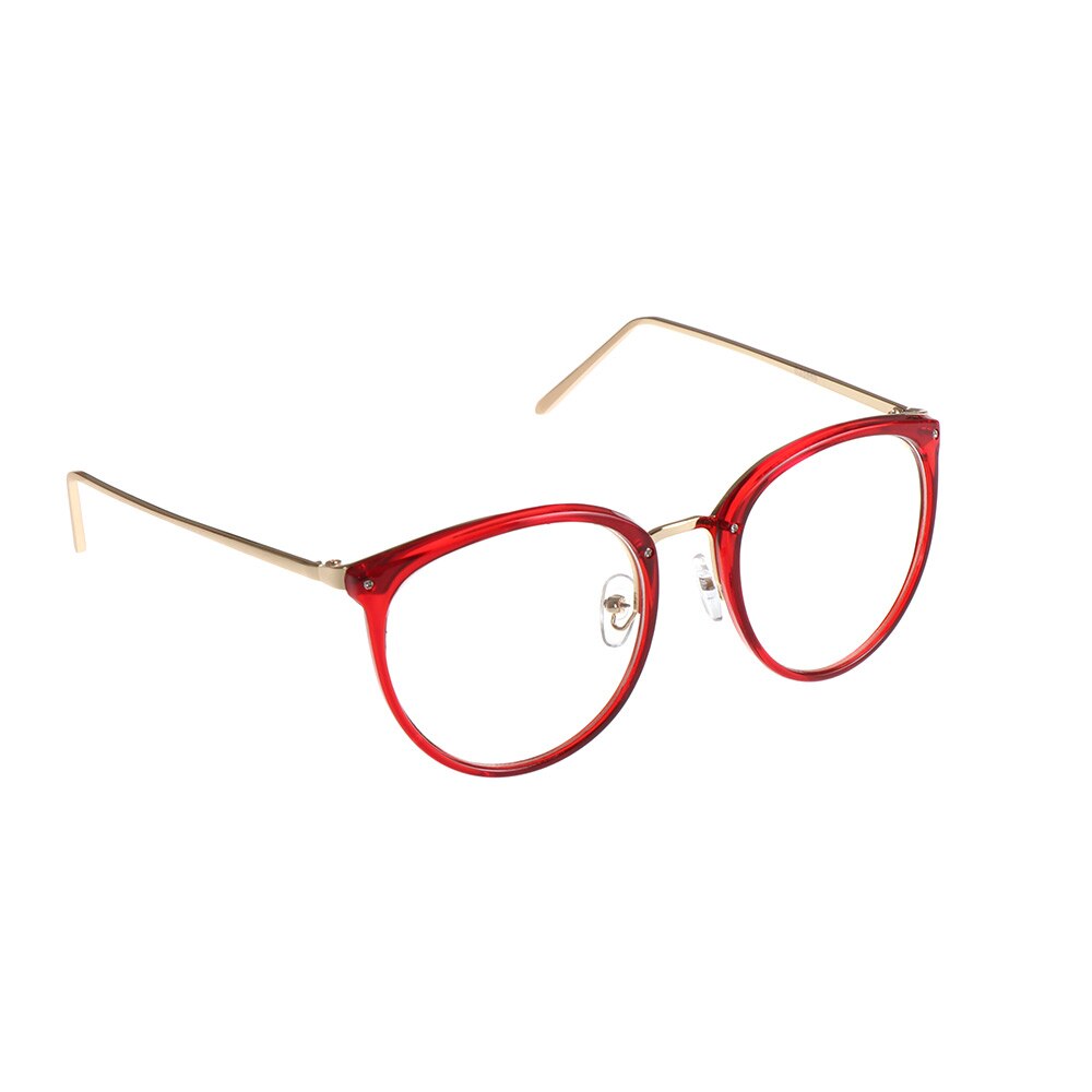 Retro Cat Eye Glasses Frame Faceted Crystal Eyeglasses Can Be Equipped with Myopia Glasses Vintage Women Eyeglass Frame: Type 3- red