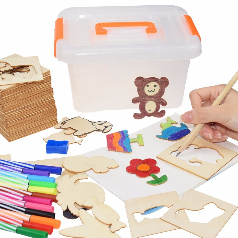 100 st baby ritleksaker målartavla barn doodles tidig lärande utbildning leksak barn lär sig ritverktyg