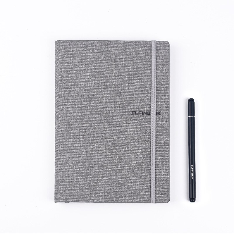 Carnet de notes A4 en cuir réutilisable, effaceur intelligent, copie d'applications, écriture répétée, carnet de poche Business, bureau, école, dessin, ,: Gray