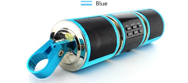 Bluetooth Motorcycle Stereo Subwoofer Sound system Waterproof IP4: Blue