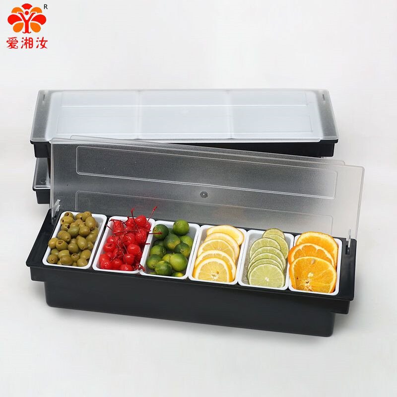 Contenedor de frutas para habitación, recipiente para frutas, caja decorativa aromatizante de cócteles, tarros de plástico para especias, plato para aperitivos, accesorios de Bar