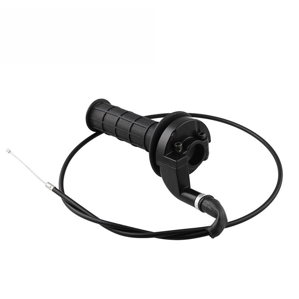 Motorfiets Handvat Girps + Zwart Throttle Lijn Gas Vestigen Dirt Pit Bike Onderdelen Niversal Twist Gashendel Grips & Kabel set