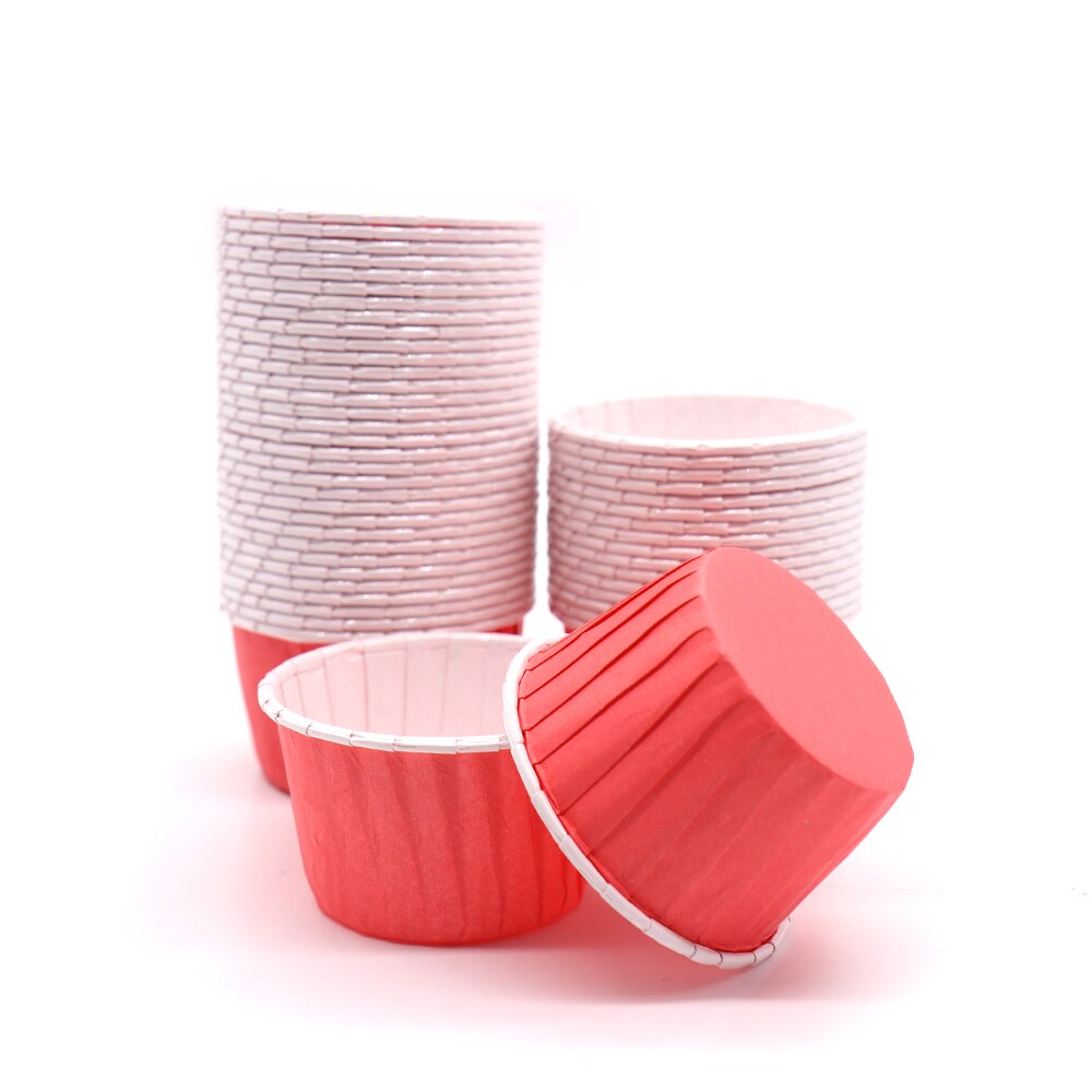 50Pcs Muffin Cake Cupcake Gevallen Kleur Dot Oilproof Cupcake Liner Bakken Cup Lade Case Wedding Party Caissettes Wrapper Papier: J