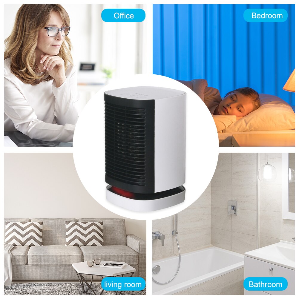 3 Speed Portable Mini Fan Heater Automatic Swing Warm Air Blower for Office Air Heater Powerful Fast Heater Fan Stove