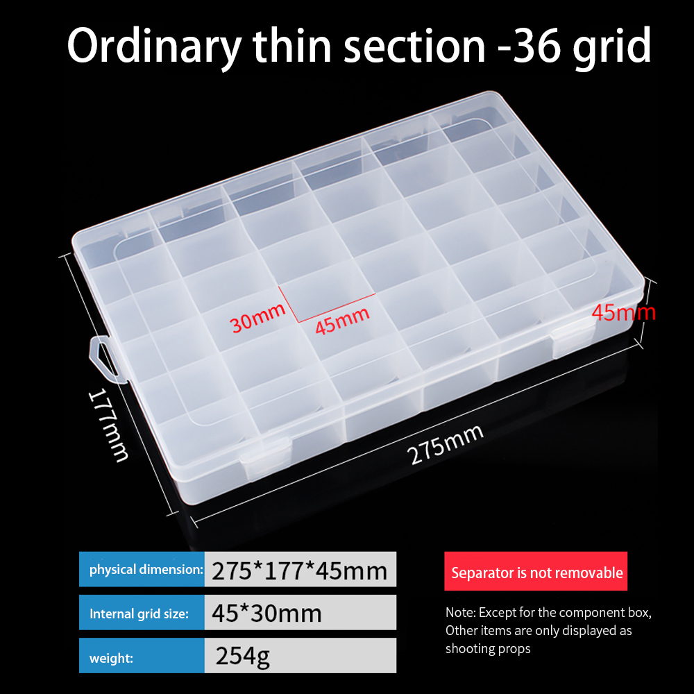 LUXIANZI Adjustable Plastic Storage Tool Box Portable Transparent Metal Parts Hardware Tools Screwdriver Organizer toolbox Case: LXZ920206