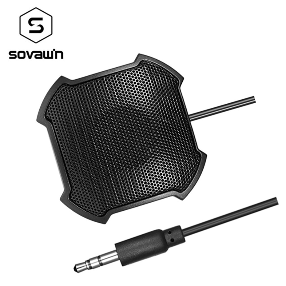 Condenser Microphone 3.5mm Plug Mic Tabletop Omnidirectional PC Computer Conference Microphone for Skype VOIP Call Voice Chat