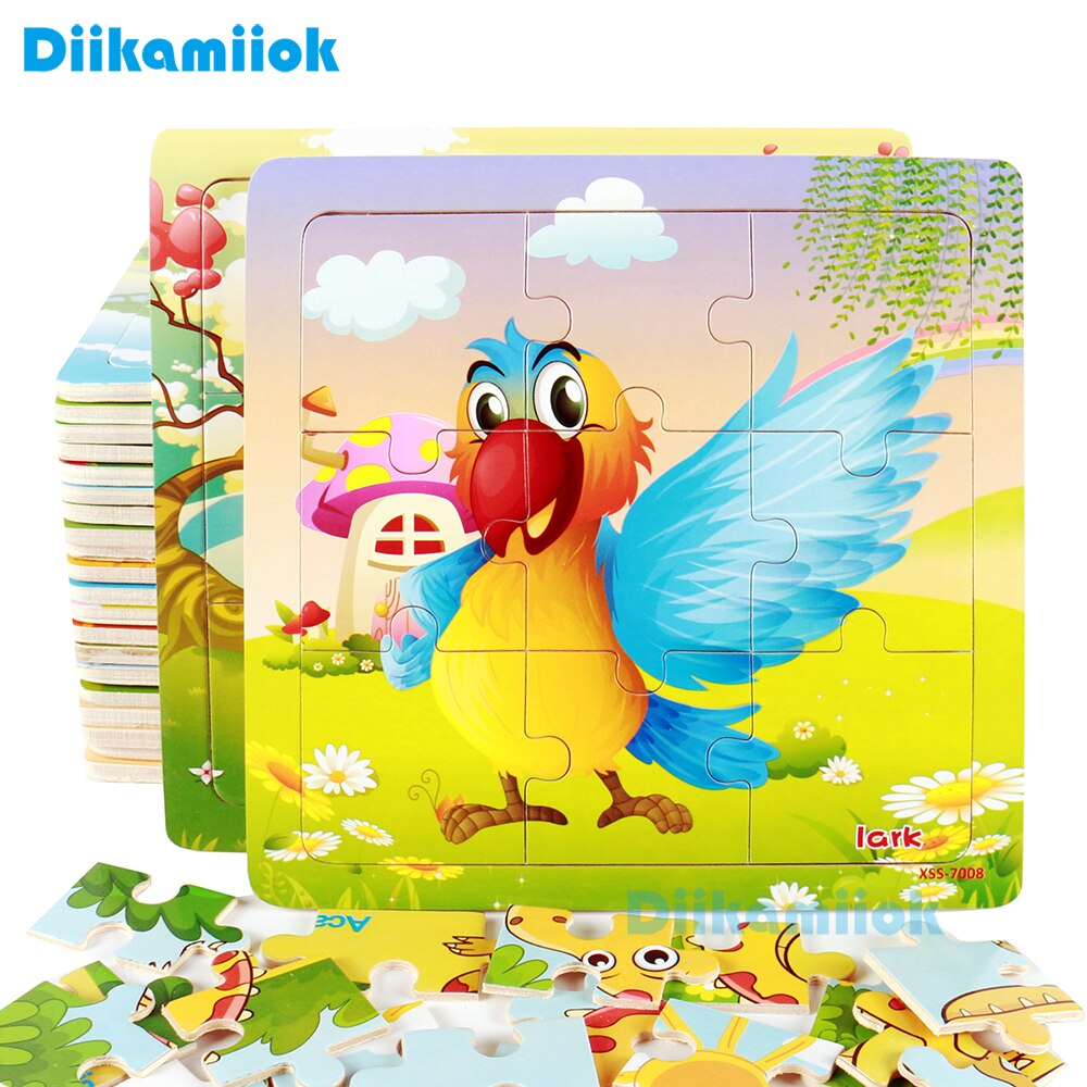 Neue Birdie Serie Holz Puzzle Spielzeug Baby Cartoon Kleine Puzzles Kinder Pädagogisches und Lernen Spielzeug für Kinder Jungen