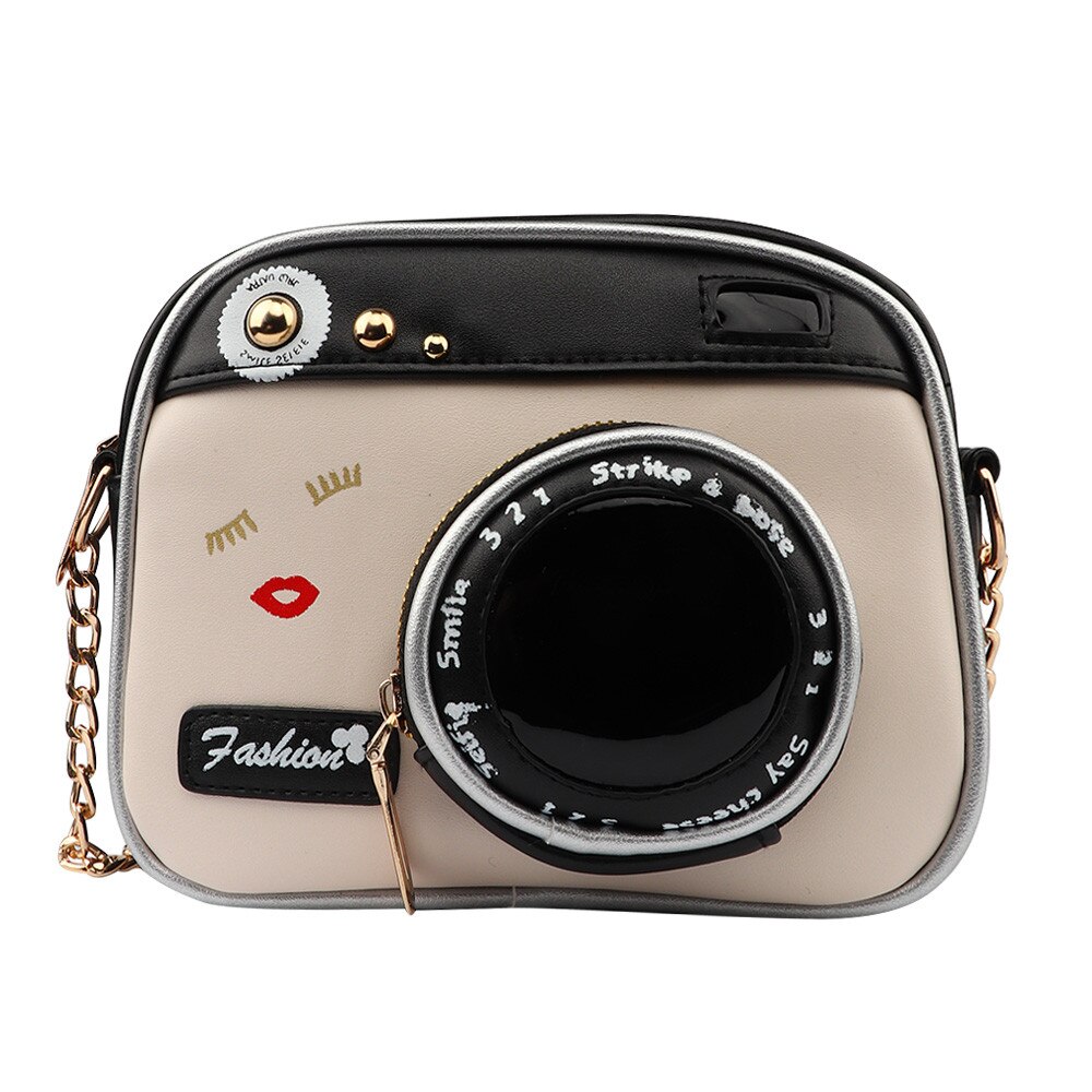Sac à bandoulière Vintage pour femmes, sacoche en forme d'appareil photo avec chaînes, sacoche féminine, # H25, nouvelle ,: Default Title