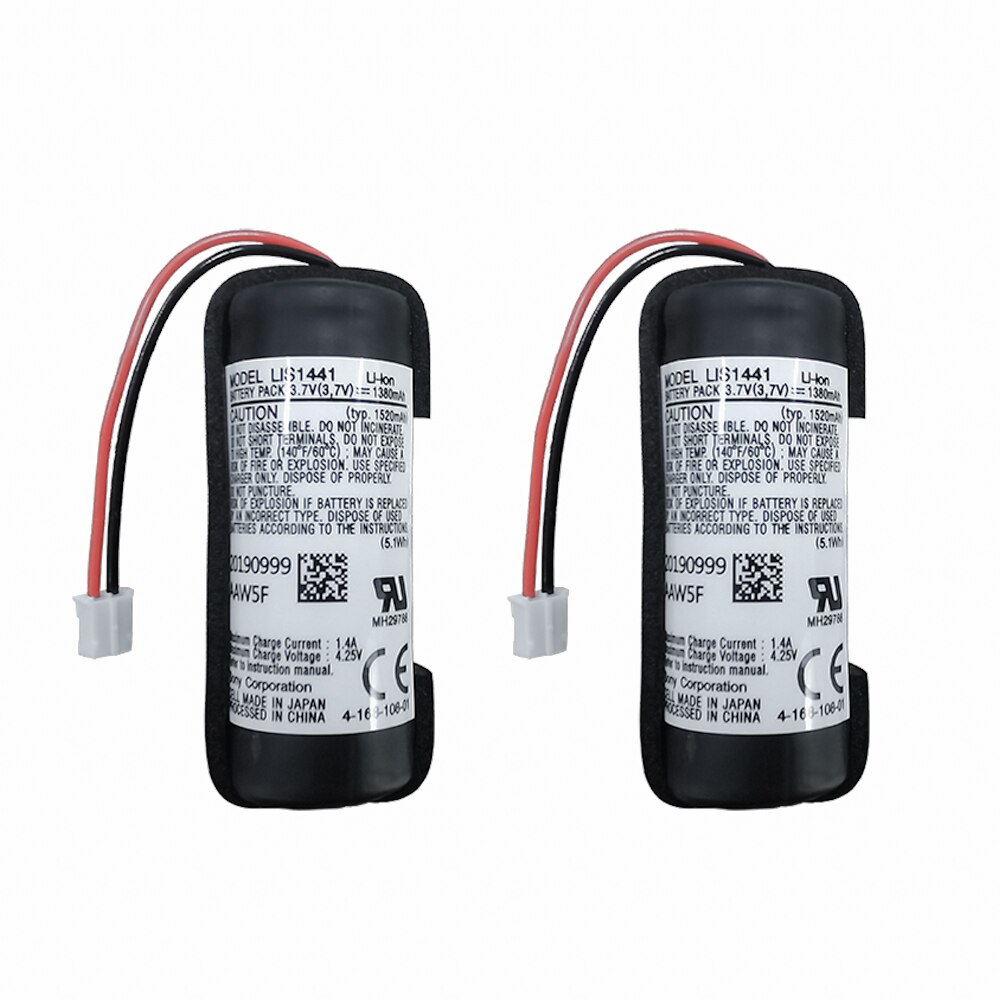 2Pcs LIS1441 Oplaadbare Batterij Voor Sony PS3 Move Playstation PS4 Move Motion Controller CECH-ZCM1E LIP1450 1380Mah Batterijen