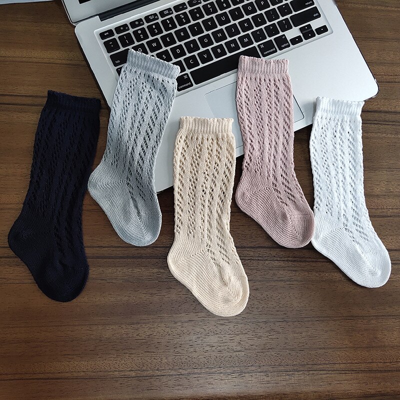 5 Kleuren Kinderen Meisje Spaanse Stijl Knie Hoge Sokken. Vintage Baby Peuter In Buis Sokken. Kid 'S Visnetten Sok Baby Socken 0-3Y