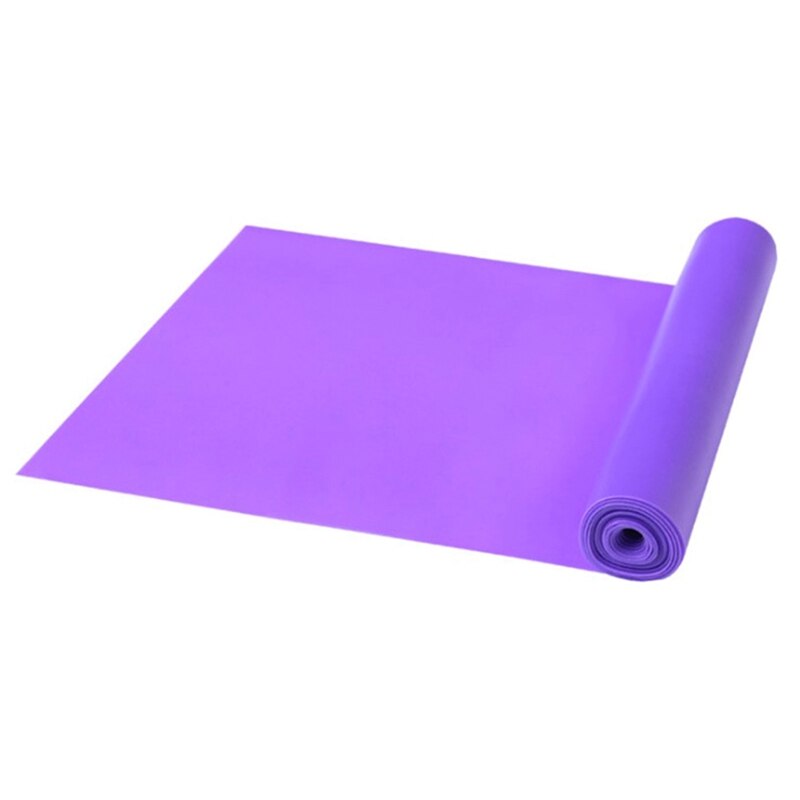 Yoga indoor spanband fitness oefening pilates stretchen lint riem trek elastische band benodigdheden: Paars 