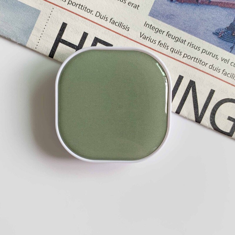Support de téléphone portable de poignée d'airbag rétractable de colle de chute carrée pour des iphone samsung xiaomi support de support de couleur unie: 17Ocean green