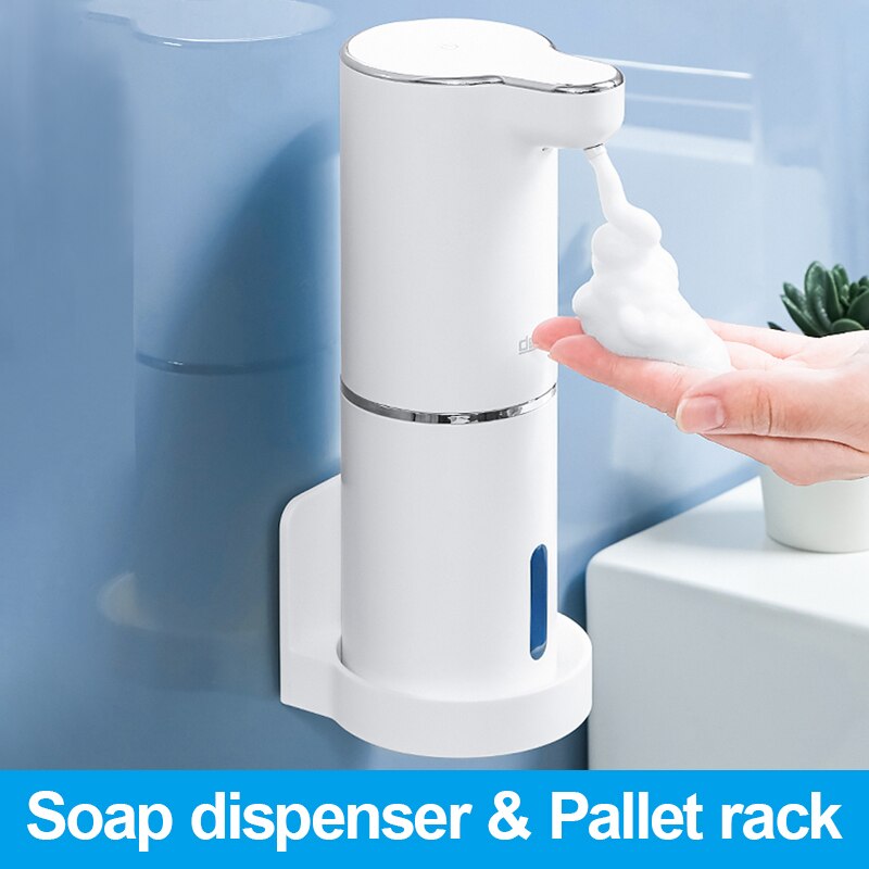 Automatic Foam Soap Dispensers Bathroom Smart Washing Hand Machine With USB Charging White ABS Material: Soap dispenser 1