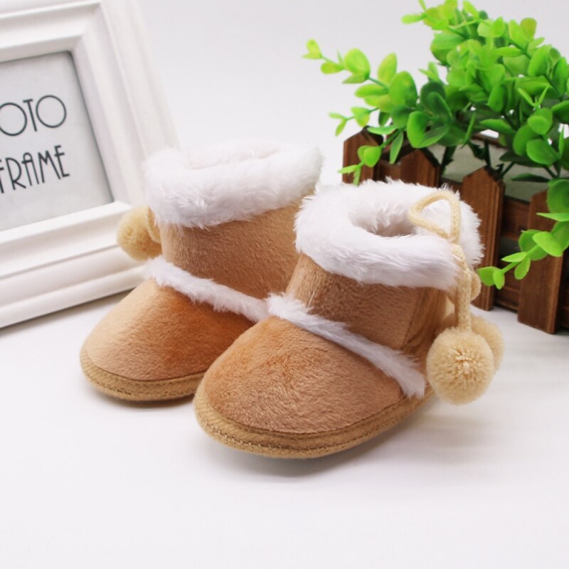 Winter Girls Soft Plush Booties Infant Anti Slip Snow Boots Shoes Warm Cute Snow Baby Girl Boots