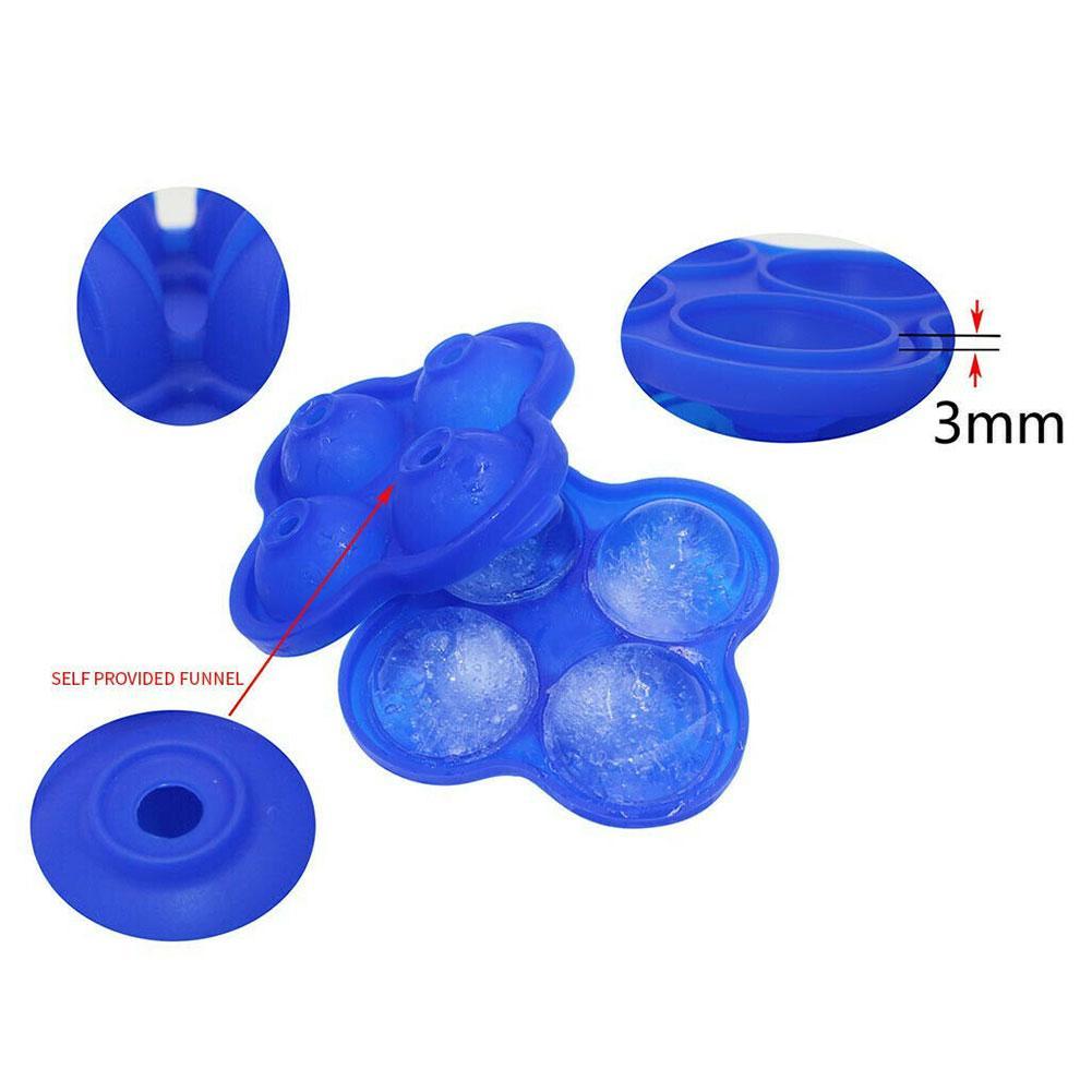 Spherical Ice Cube Tray 4 Cubes Silicone Ice Cube For Ice Maker With Cold Whiskey Cocktail Party Drink Lids mold Y7Y8