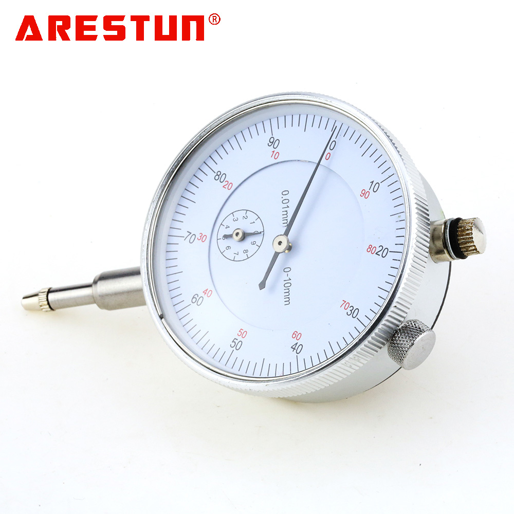 Precision 0.01mm Dial Indicator Gauge 0-10mm Meter Precise 0.01mm Resolution Indicator Gauge Mesure Instrument Tool Dial Gauge