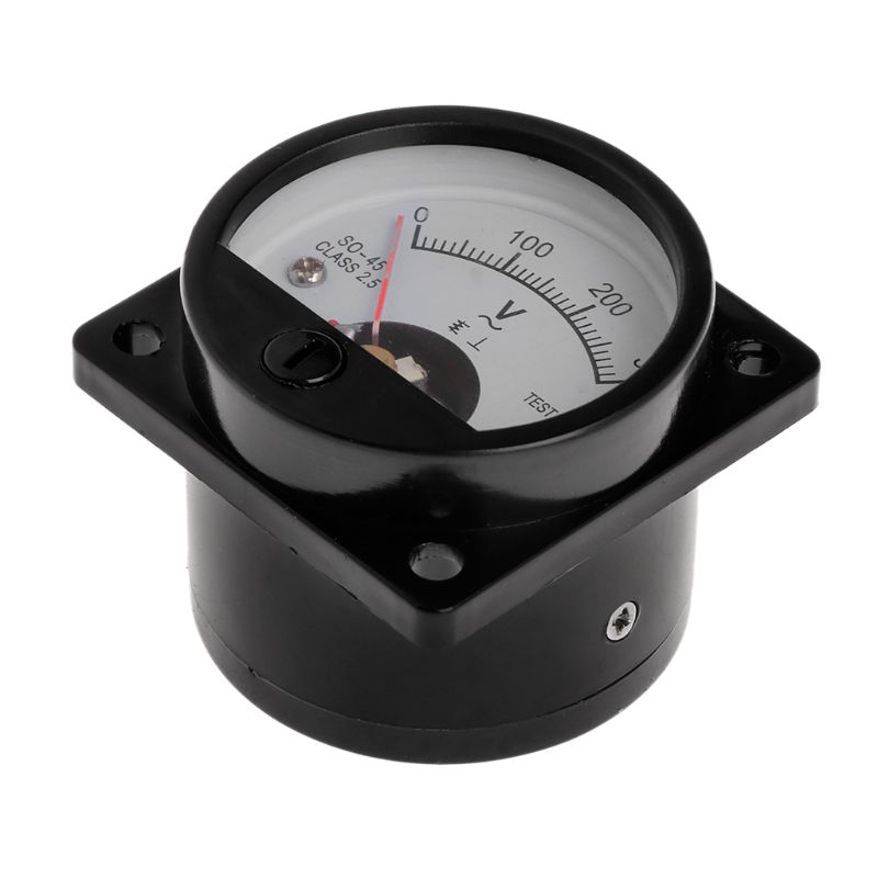 Voltmeter så -45 ac 0-300v runda analog urtavla mätare voltmeter mätare svart