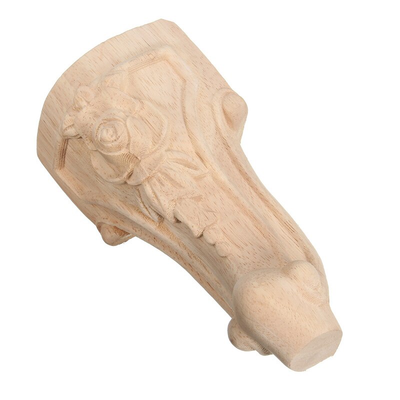 Pieds de meuble en bois massif sculpté Style européen, 4 pièces 10x6cm, pieds de meuble TV