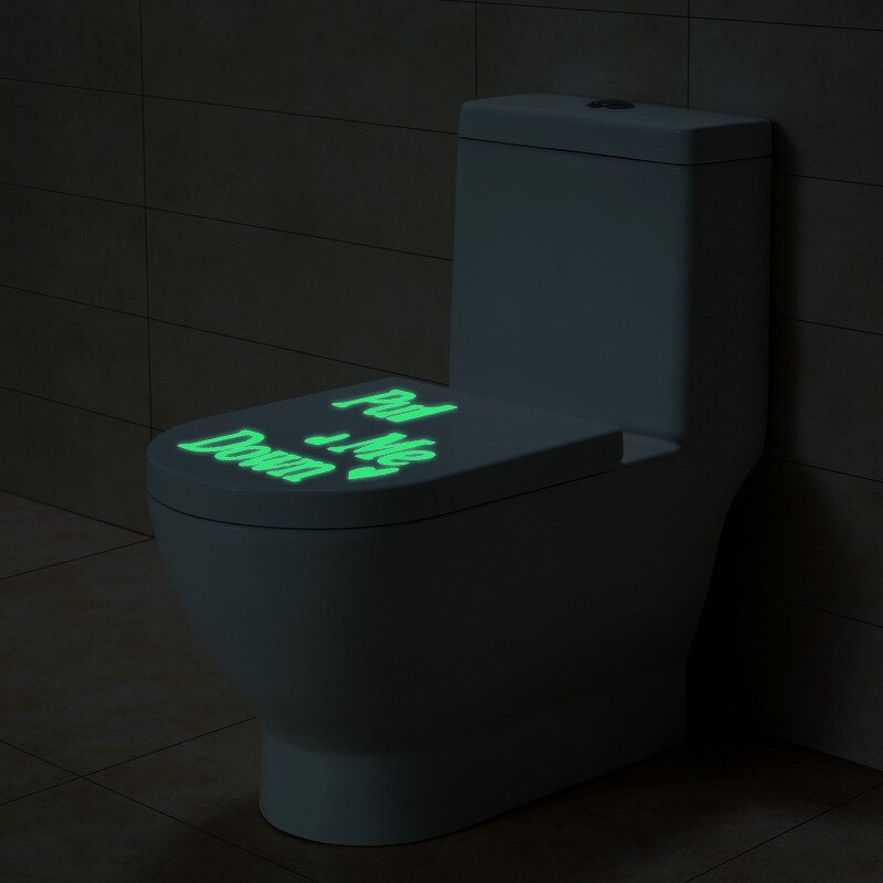 Zet me neer glow in the dark toilet sticker