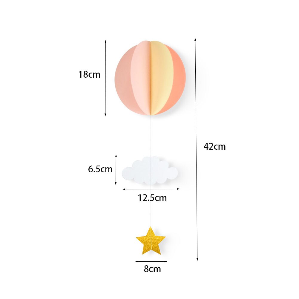 1pc Air Balloon Paper Garland Hanging Decorations Paper Ornaments Wedding Baby Shower Birthday Party Decoration Photo Booth