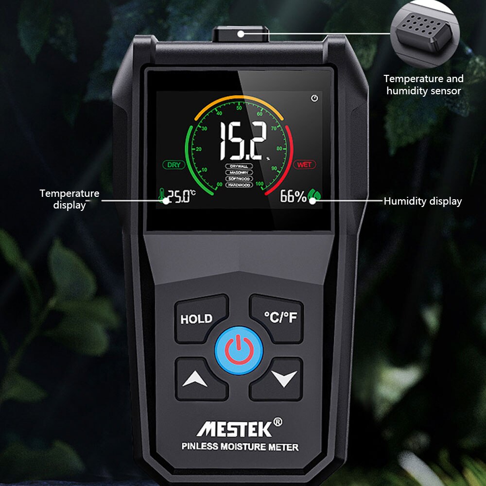 WM700A misuratore di umidità digitale senza contatto per legno misuratore di umidità elettromagnetico Tester di umidità del legno igrometro rilevatore di umidità del legname