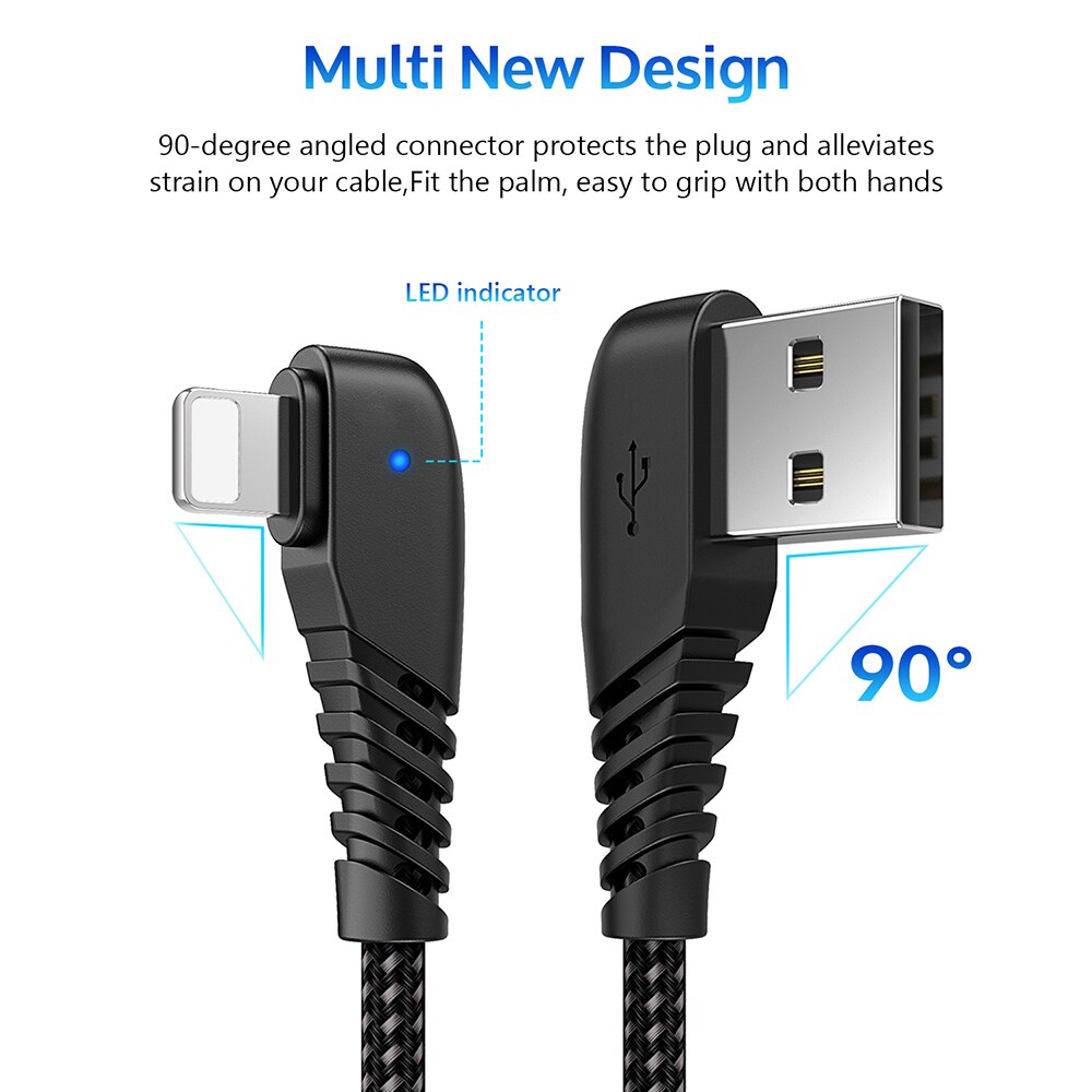 TIEGEM USB Cable For iPhone X 8 7 6 5 6s Plus Cable Fast Charging Cable 8 Pin Mobile Phone Charger Cord Adapter Usb Data Cable