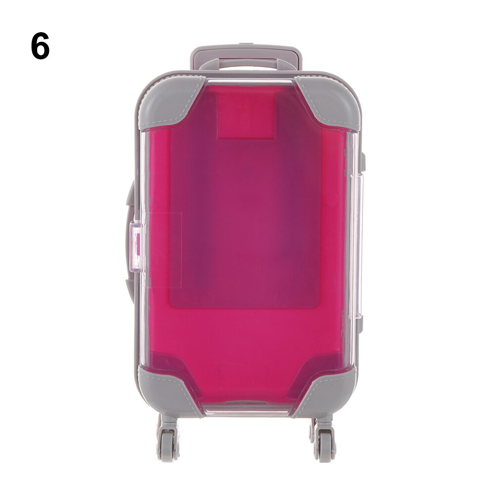 Mini Wagen Gepäck für Verpackung Puppe Schmuck Kleine Kleidung SchöNe Koffer Puppenhaus Dekoration Kunststoff Miniatur Spielzeug Stamm: A-6