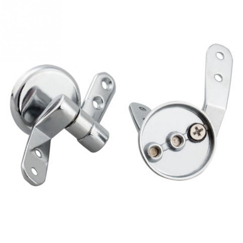 Universal Adjustable Replacement Chrome Toilet Seat Hinge Set Pair With Fittings One Pair Chrome Effect Toilet Seat Hinges