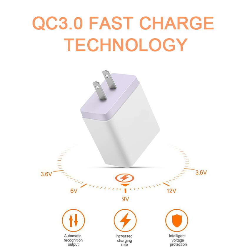 Handy Quick Charge QC 3,0 Schnelle ladegerät USB tragbare Lade Handy Ladegerät Für Die Meisten Handy