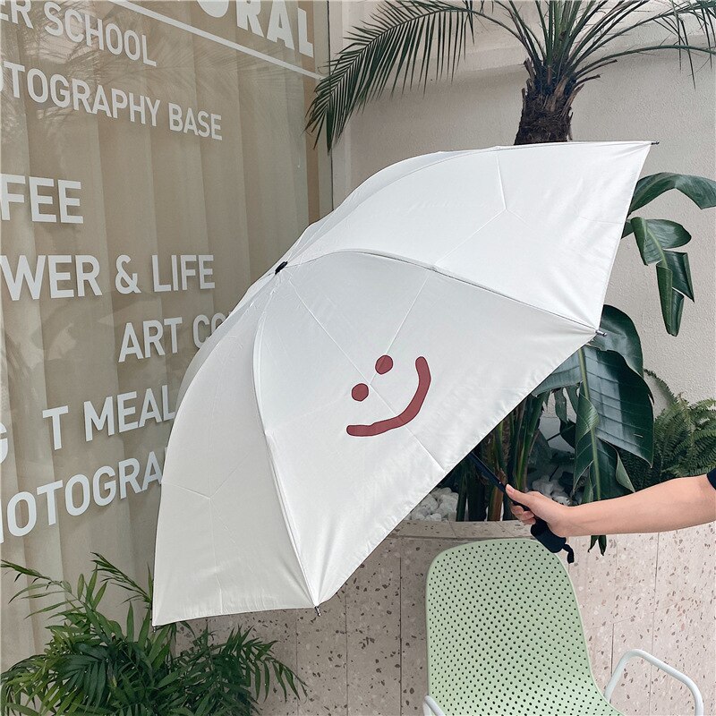 W & g sød badning bjørn mælk te hvalp gennemsigtig paraply regn kvinder udendørs automatisk lys langt håndtag strand paraply: Sammenklappelig paraply c