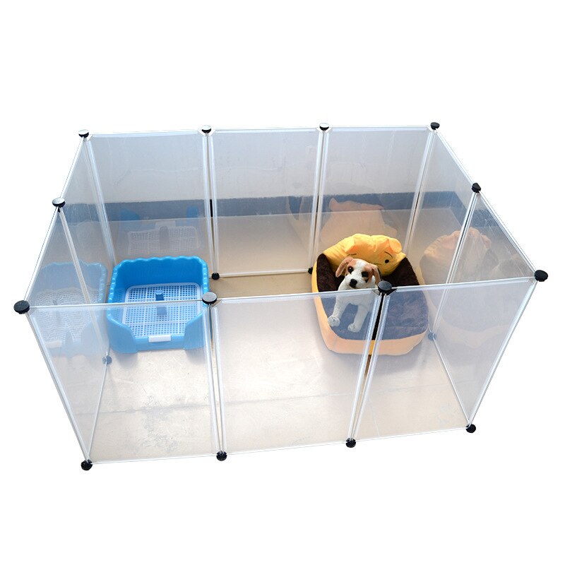 Valla de Combinación libre para perros y gatos, vallas transparentes pequeñas y de mascota mediana, tablero de aislamiento de plástico