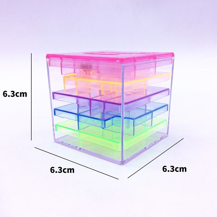 3D Mini Colorful Cube Maze Magic Cube Puzzle Game Learning Toys Labyrinth Rolling Ball Toys For Children Adult