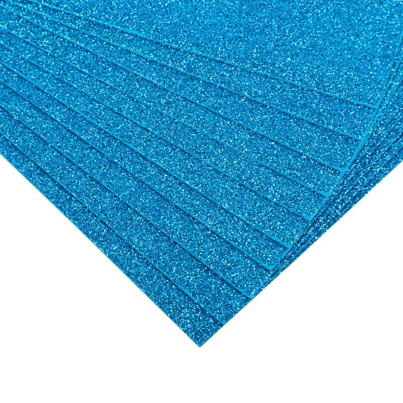 40cm * 60cm eva espuma papel artesanal glitter ouro esponja diy artesanato material multicor flor prop festa de natal papel: Lake blue 40x60cm