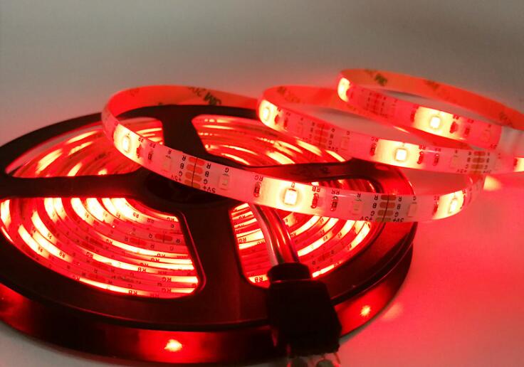5M 300Leds nonwaterproof RGB Led Strip Light 3528 5050 DC12V 60Leds/M Fiexble Light Led Ribbon Tape Home Decoration Lamp: Red / 600led  5 meter