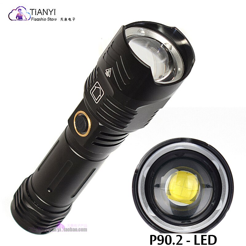 Strong light telescopic focusing XH-P90 lamp bead lighting flashlight LED high-power household emergency lighting flashlight