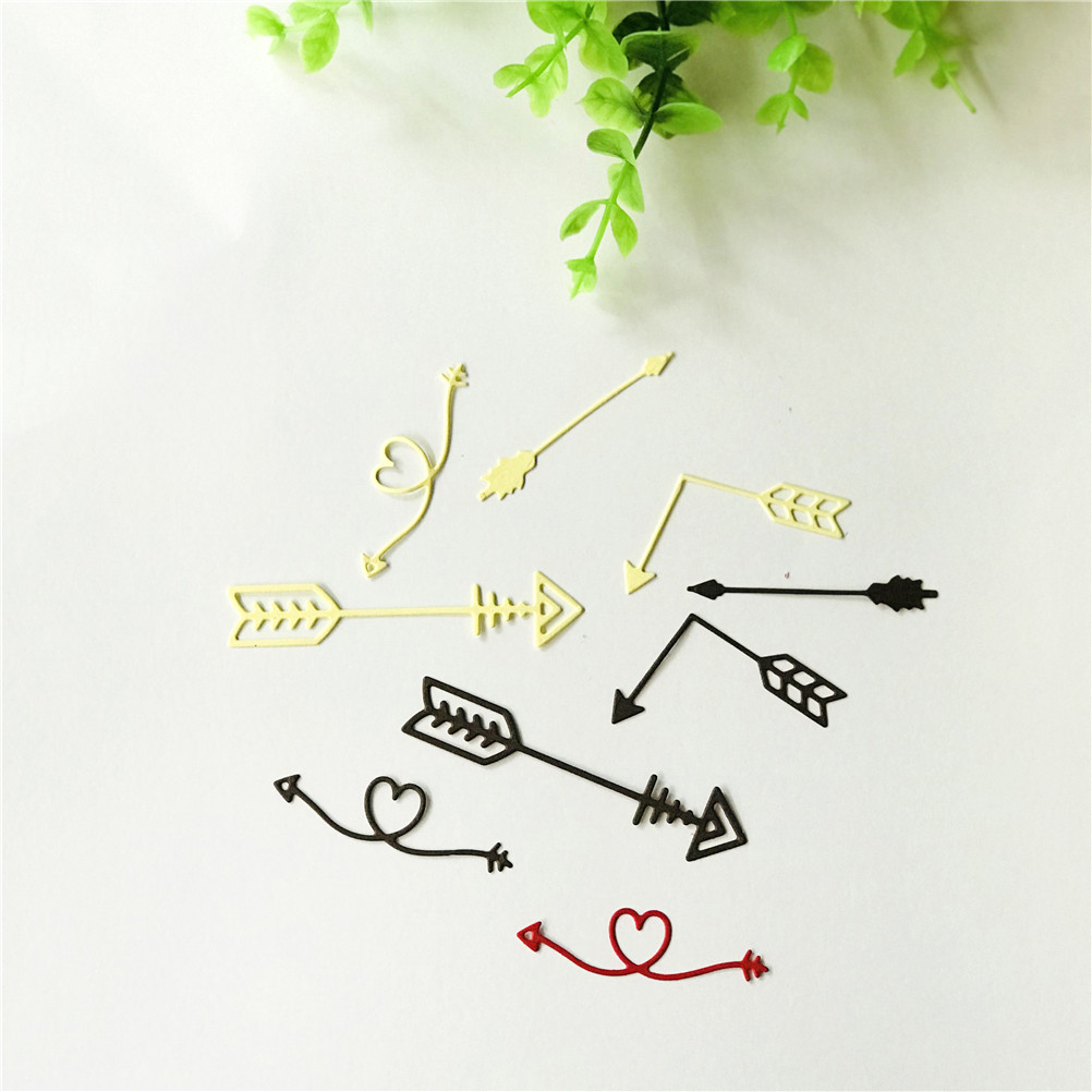 4Pcs Embossing Paper Cards Decor Stencils for Scrapbooking Album Pop Love Stripe Metal Cutting Dies