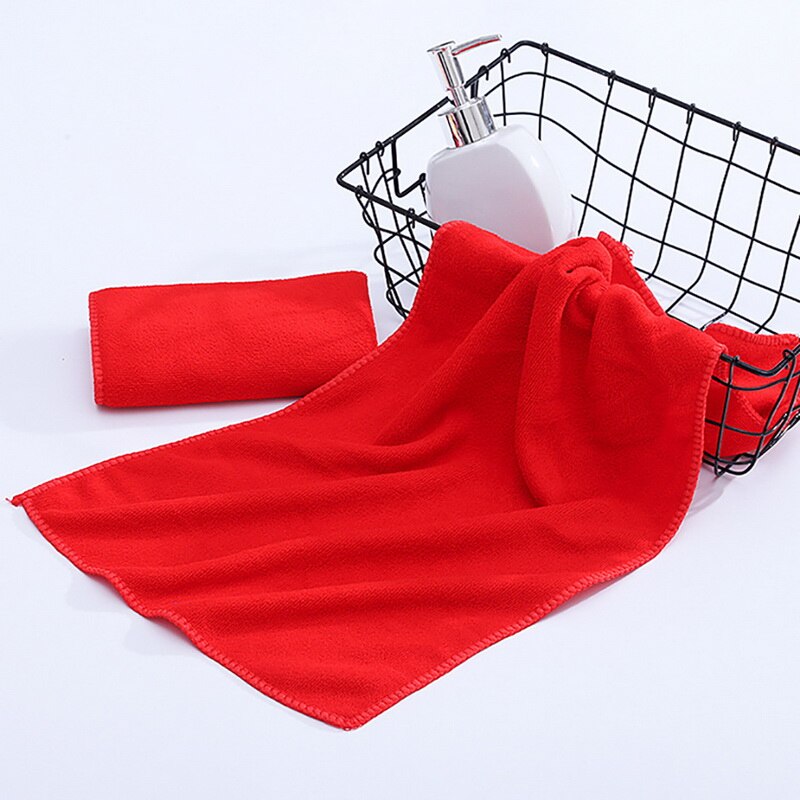 DIDIHOU 30x70cm petit Polyester absorbant petite serviette en microfibre serviette de bain à séchage rapide salle de bain serviettes de cuisine fournitures