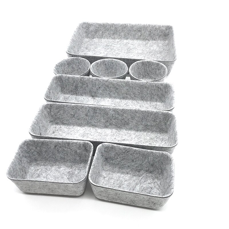 La Collection boîte huit pièces Collection panier tiroir finition boîte bureau maison Classification Collection: light gray