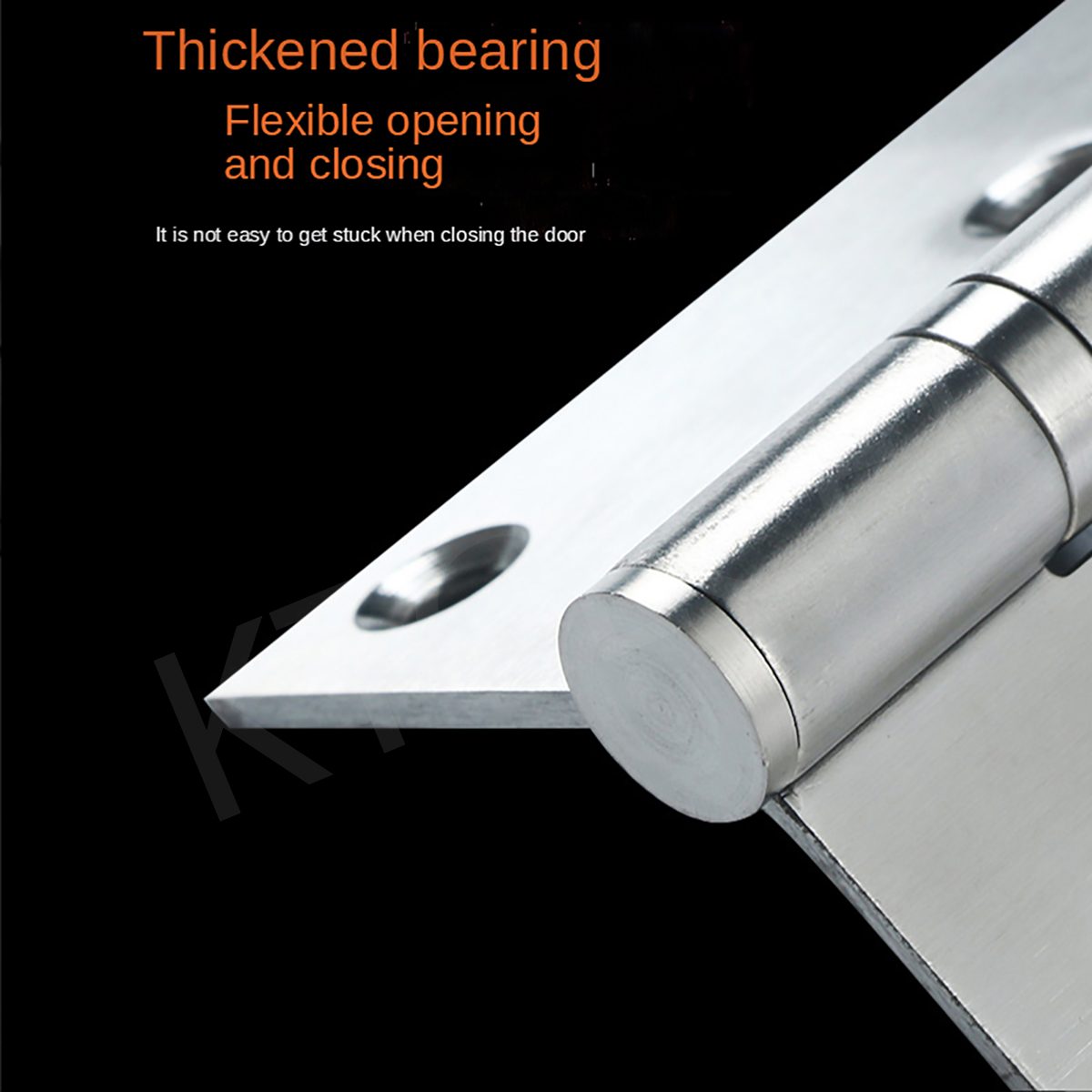 8 Inch Rvs Zwarte Platte Deur Scharnier Gratis Slot Houten Deur Binnendeur Lager Decoratieve Meubels Scharnier