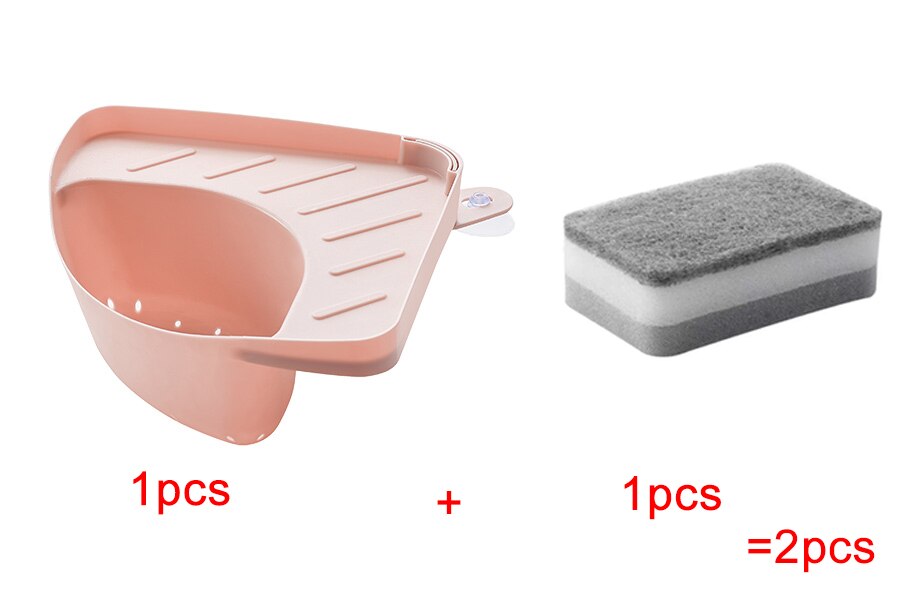 Tamis à égouttoir pour vaisselle, accessoires d'évier de cuisine, organiseur de porte-vaisselle: pink1pcs