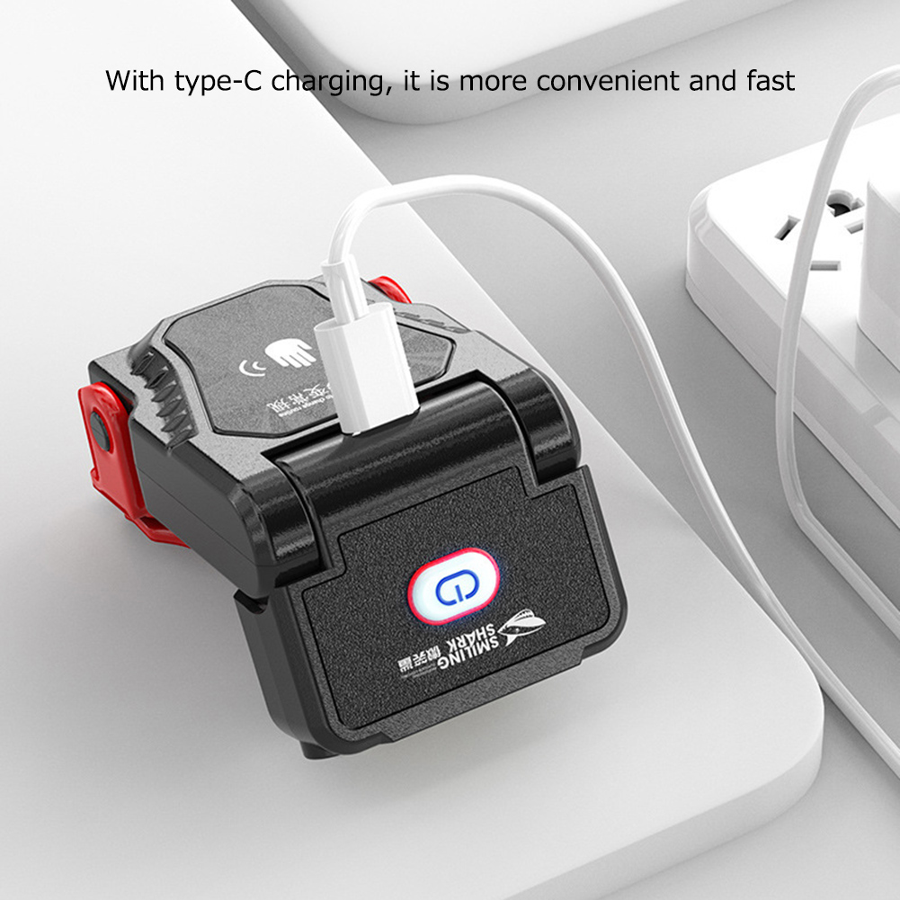 Linterna frontal de inducción LED portátil, recargable linterna de cabeza, Clip de sombrero, luz de Camping, Mini luz de trabajo al aire libre, lámpara de pesca