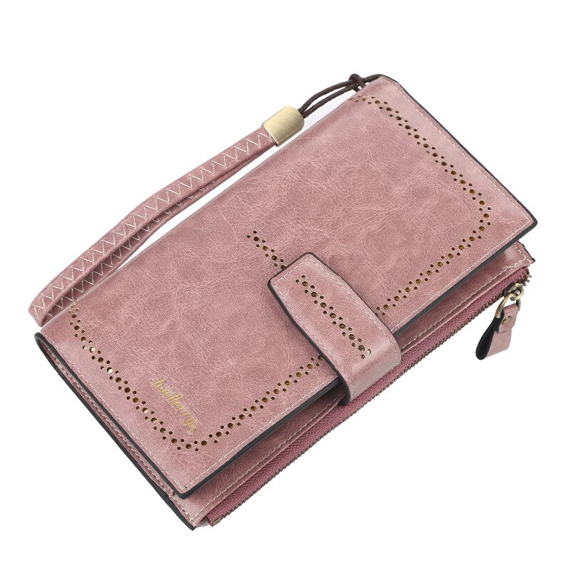 Carteras largas de piel sintética para mujer de , carteras de para mujer, tarjetero, monedero de para mujer, billetera de con cremallera para niña: pink