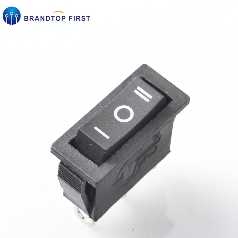 2pcs KCD3 Rocker Switch 15A /20A 125V/250V ON-OFF-ON 3 Position 3 Pin Electrical equipment Power switch black