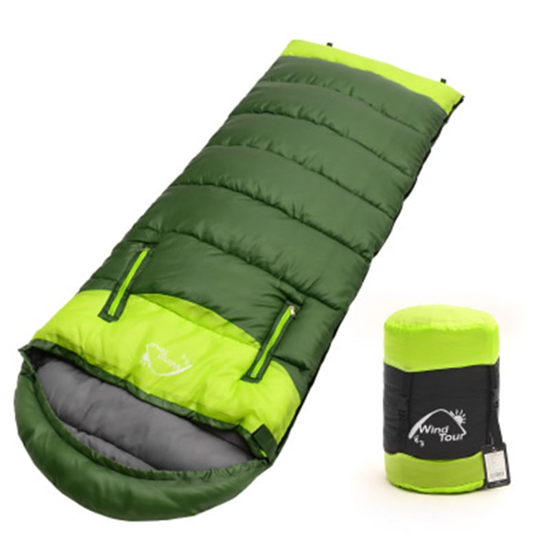 Water-resistant Travel Zipper Sleeping Bag Outdoor Windproof Couple Envelope Backpacking Camping Bag for Outdoor Traveling Hikin