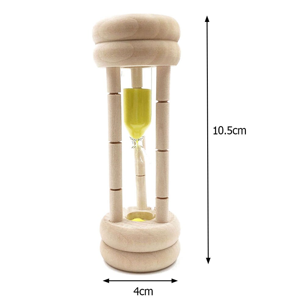 Wooden Hourglasses Home Decor 3min Kids Teeth Brushing Sandglass Timer Ornaments Crafts Sand Clock Hourglass Timer: Yellow