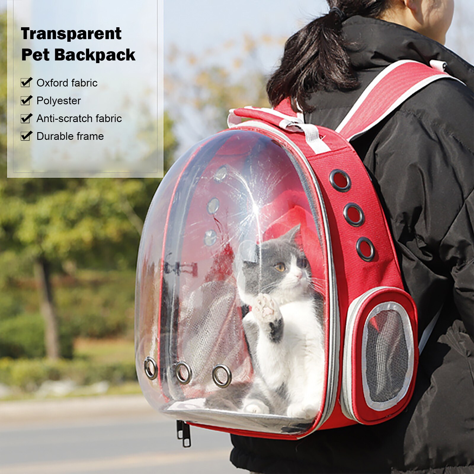 Pet Transport Bag Carrying For Cats Travel Carrier Bags Breathable Pet Space Capsule Cat Bubble Backpack Travel Space Capsule